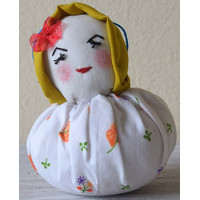 Handmade Casual Stuffed Doll with Yellow Head Scarf 